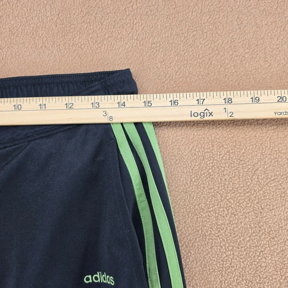 Adidas Track Pants Black Green 3 Stripe Y2K 446100 05/06 Mens M